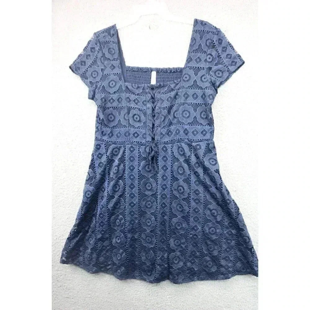 Aeropostale Jrs. Navy Blue Lace Dress-Size XL